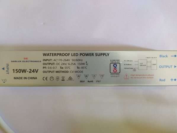 150W 24V Waterproof LED Power Supply