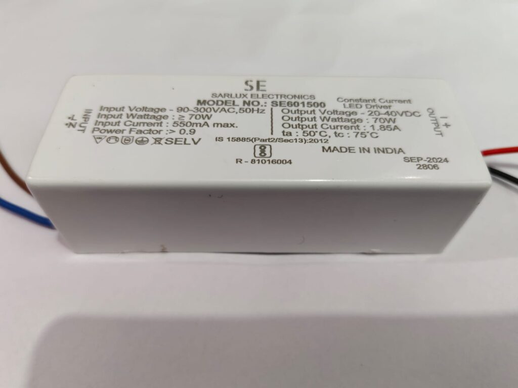70W 1.85A sarlux electronics