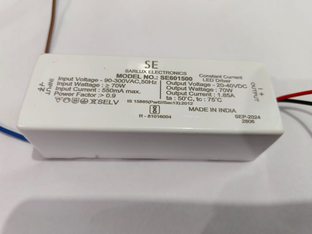 70W 1.85A sarlux electronics