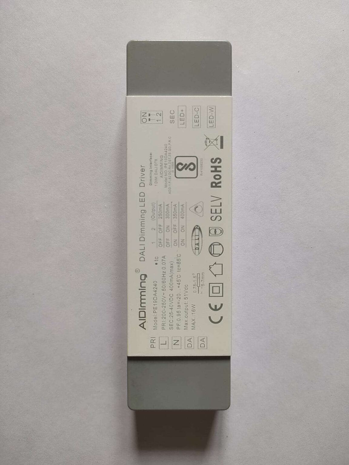AIDimming 20W 40Vdc DALI DT8 Tunable LED Driver