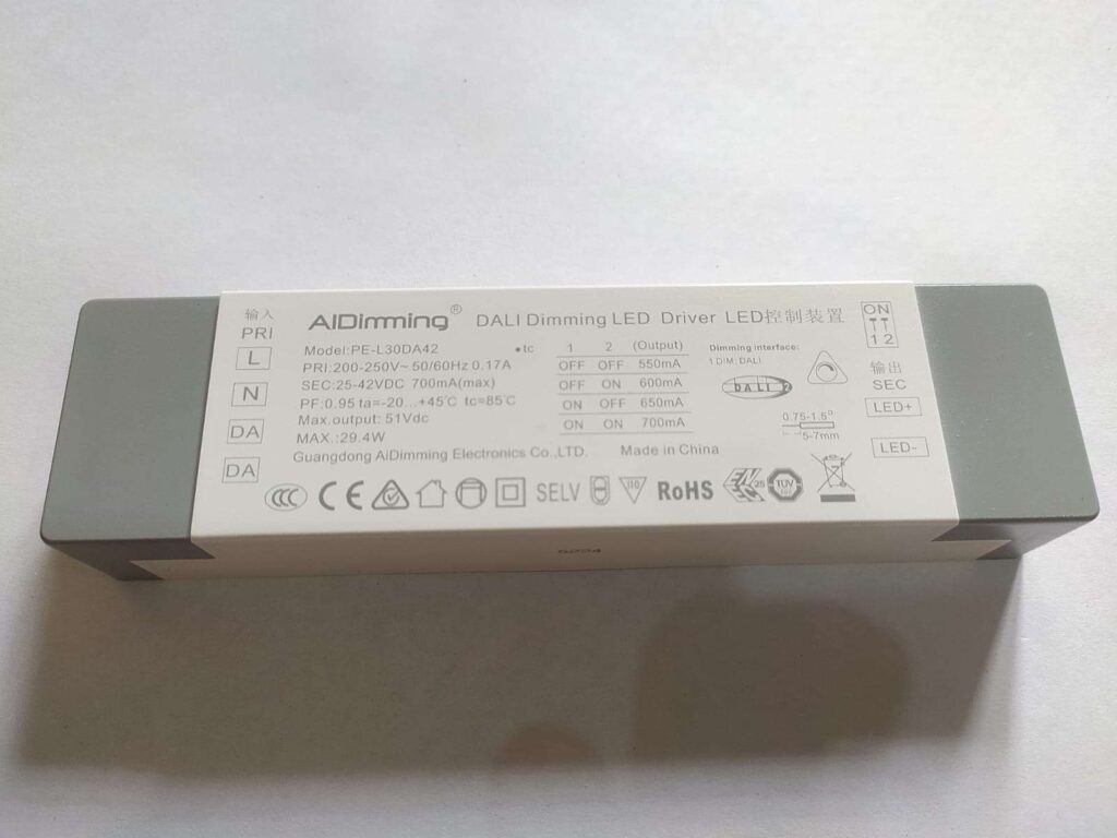 AIDimming 30W 42VDC DALI Dimming LED Driver - Image 3