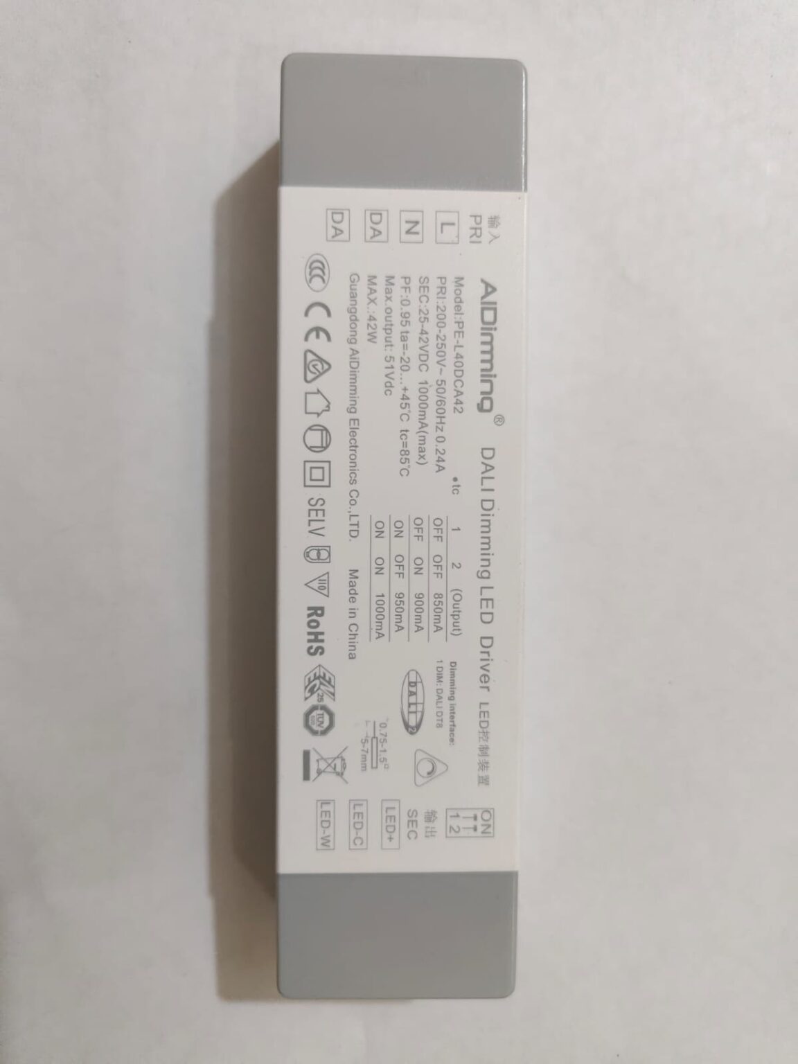 Dali Dimming DT8 Led Driver 1000mA