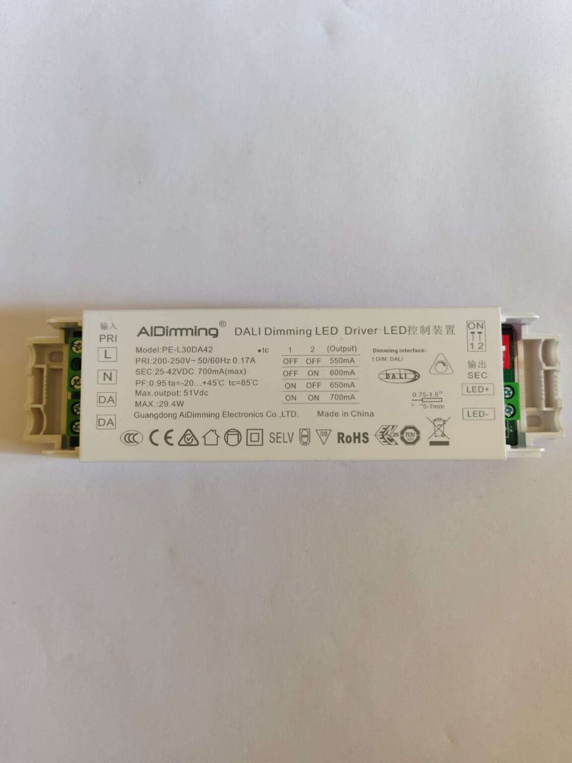 AIDimming 30W 42VDC DALI Dimming led driver - Image 6