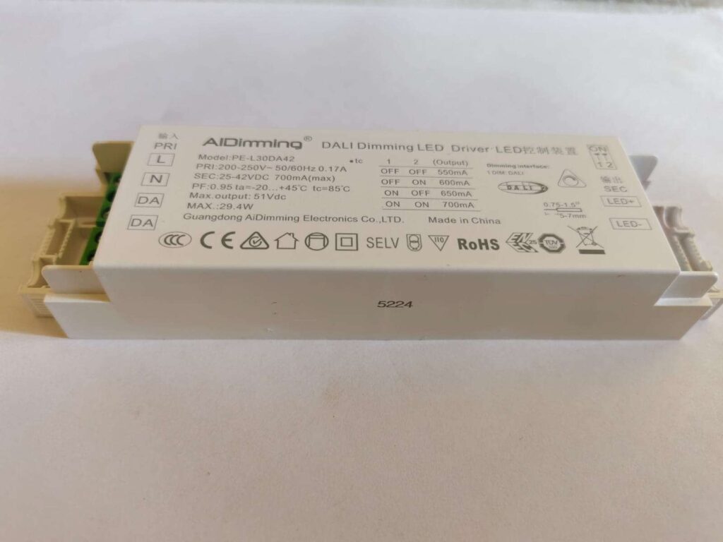 AIDimming 30W 42VDC DALI Dimming led driver - Image 4