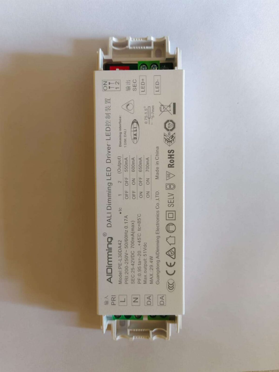 AIDimming 30W 42VDC DALI Dimming led driver - Image 3