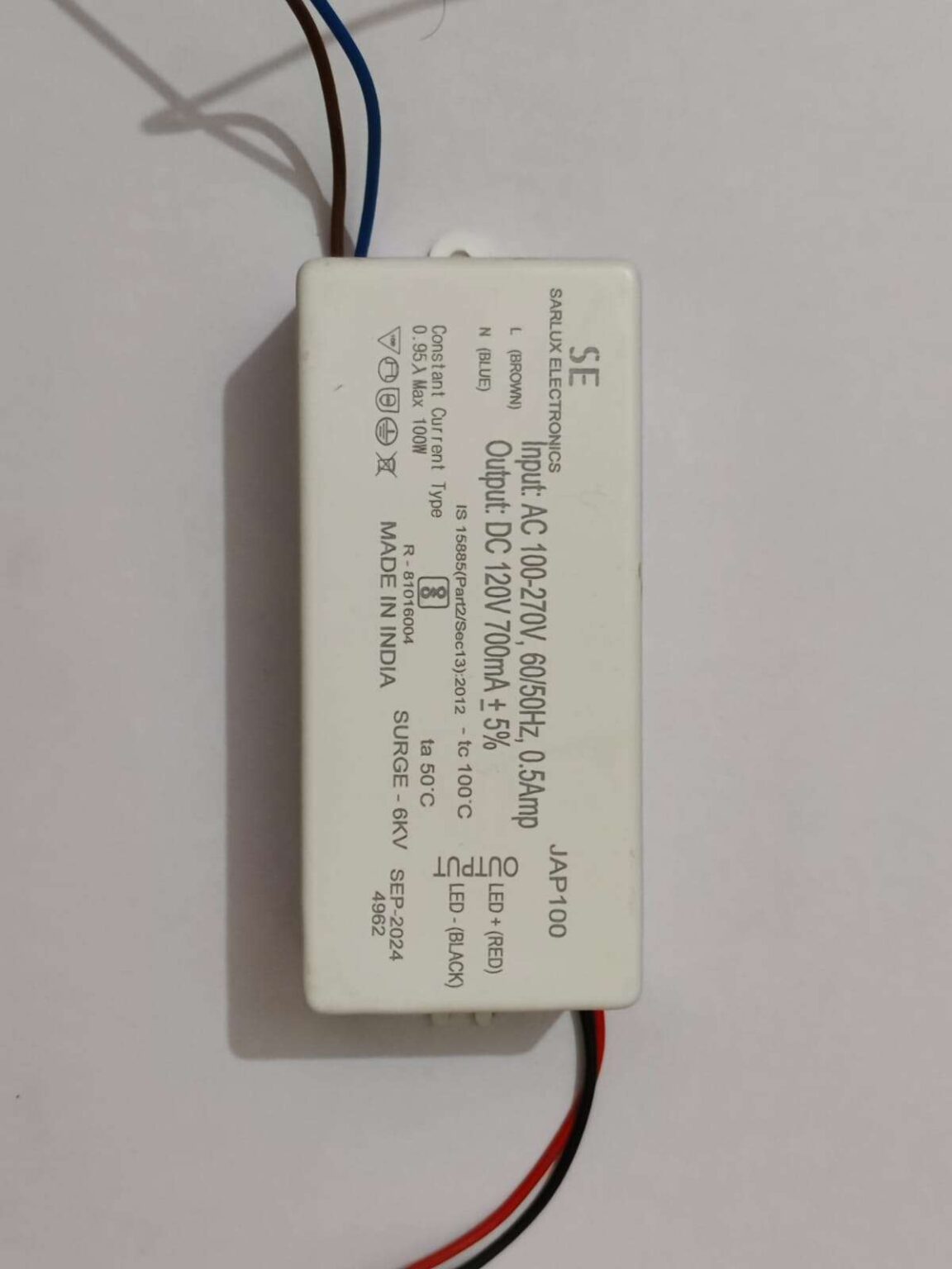 120V 700mA Led driver Sarlux Electronics - Image 4