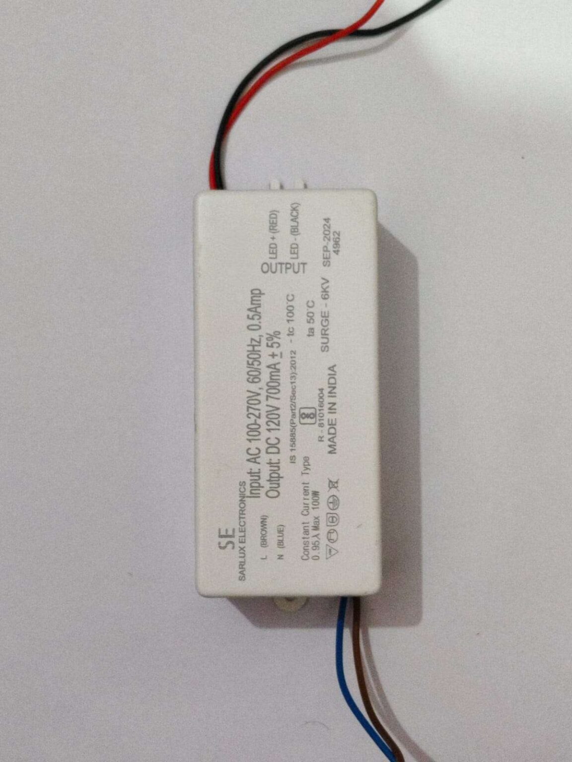 120V 700mA Led driver Sarlux Electronics