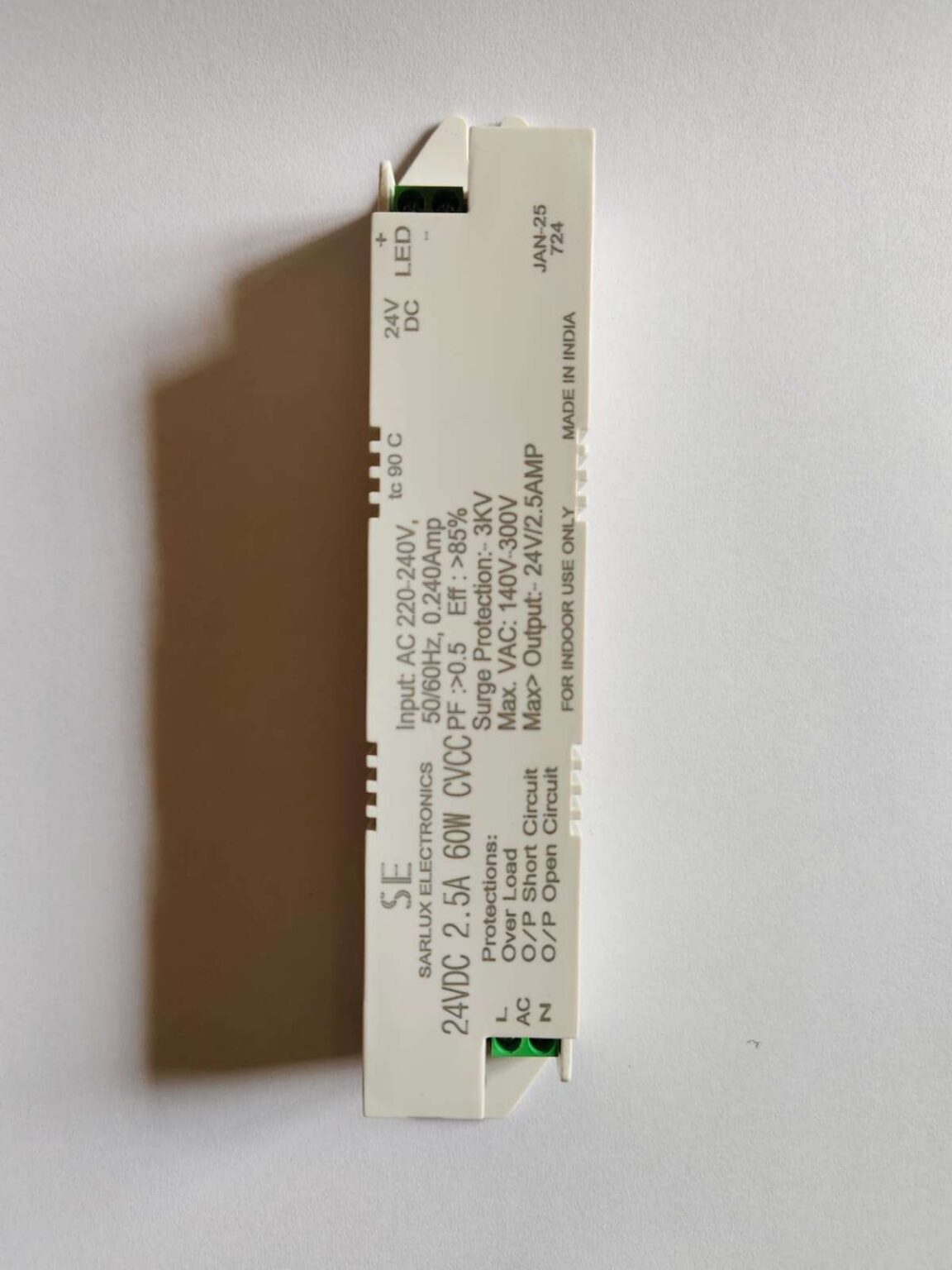 Sarlux Electronics 24VDC 2.5A 60W LED Driver