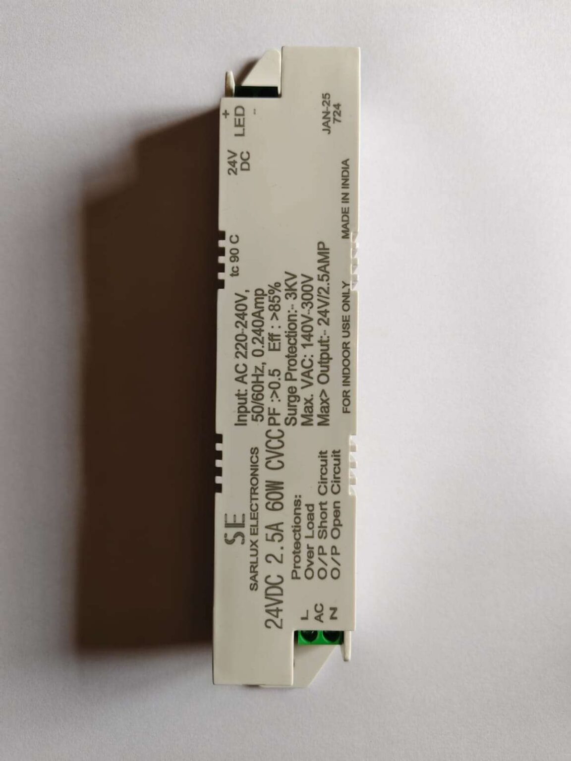 Sarlux Electronics 24VDC 2.5A 60W LED Driver - Image 3