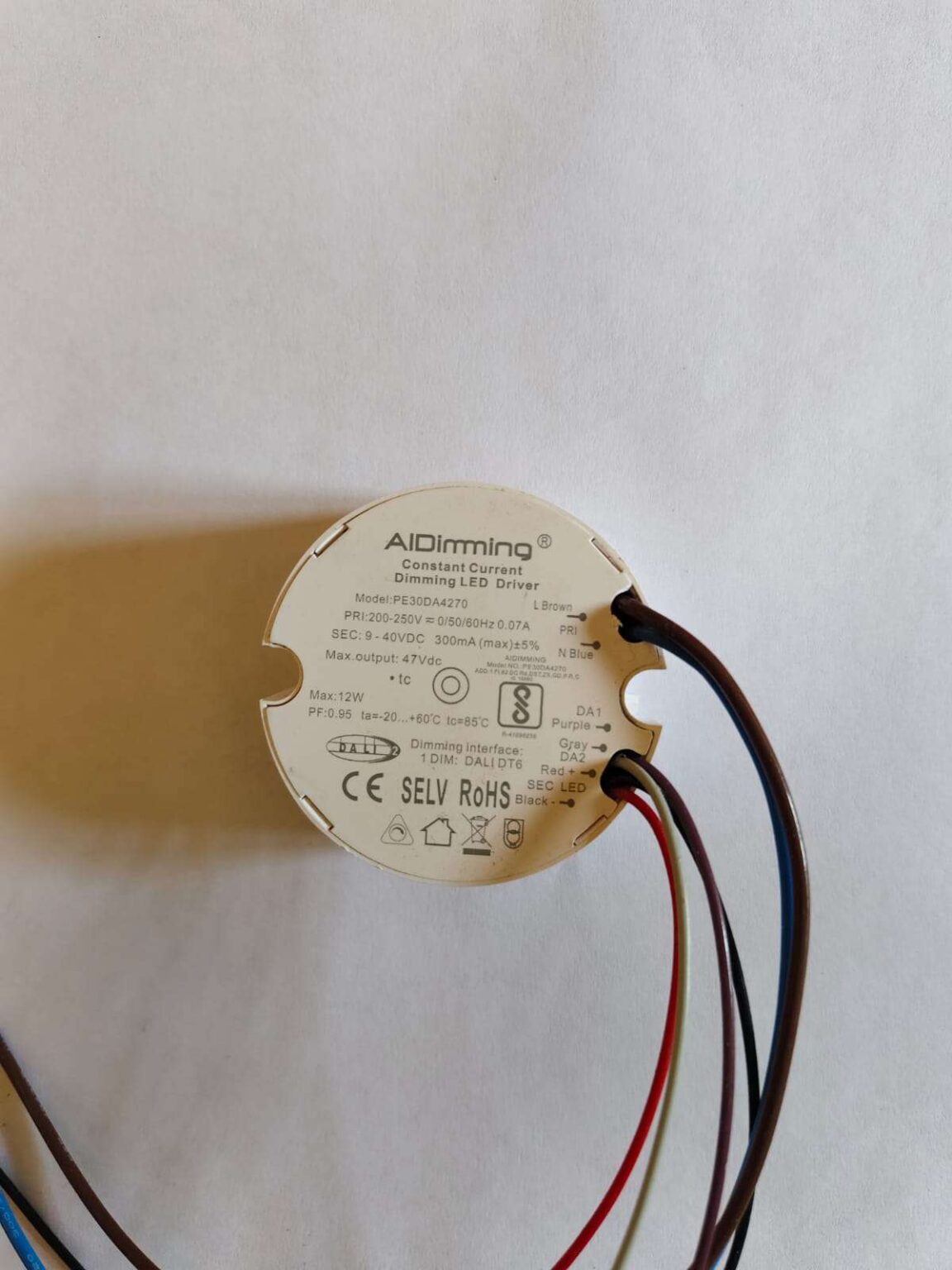 AIDimming 12W 47VDC Constant Current Dimming Led driver - Image 2