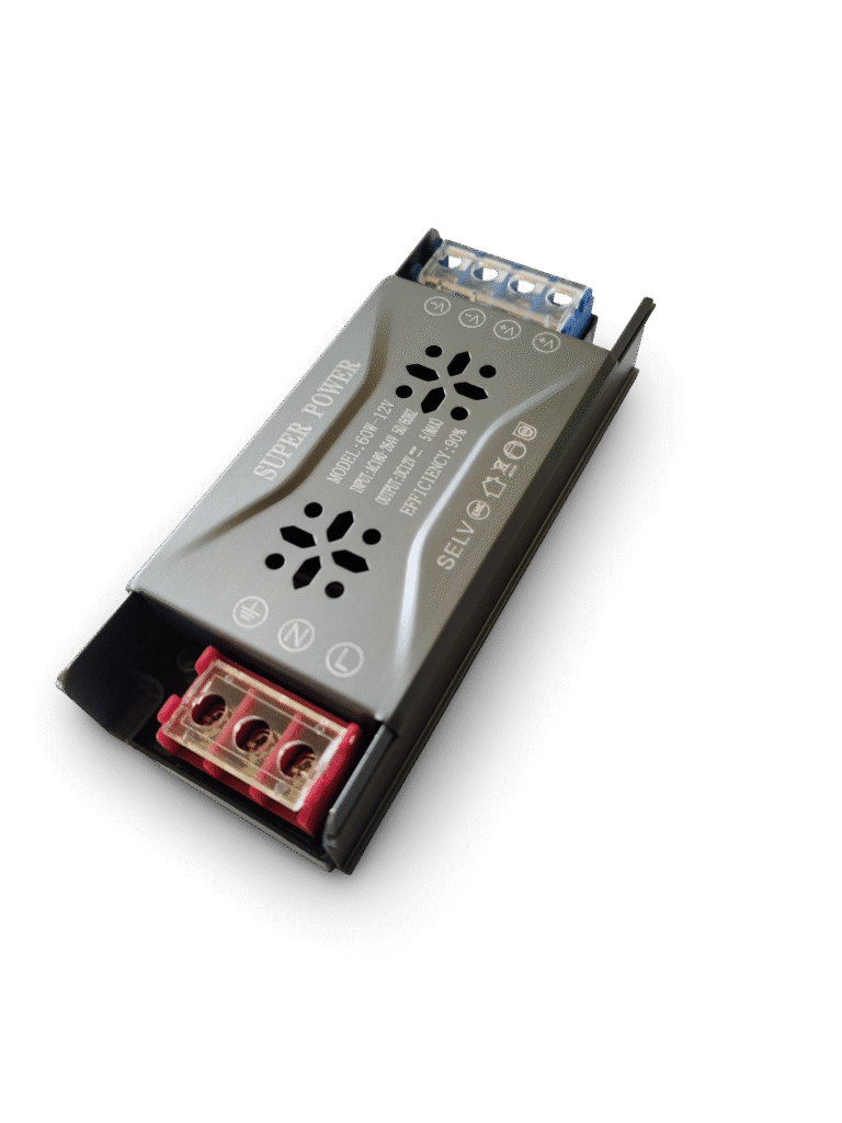 Sarlux Electronics 12V 5A 60W Power Supply for LED Strips, CCTV, and Low Voltage Devices