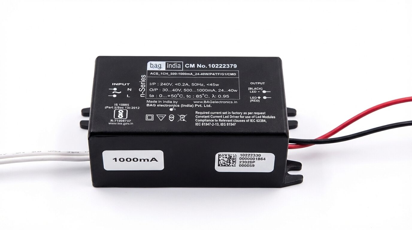 BAG Electronics 40W Constant Current LED Driver (1000mA) - n-Series
