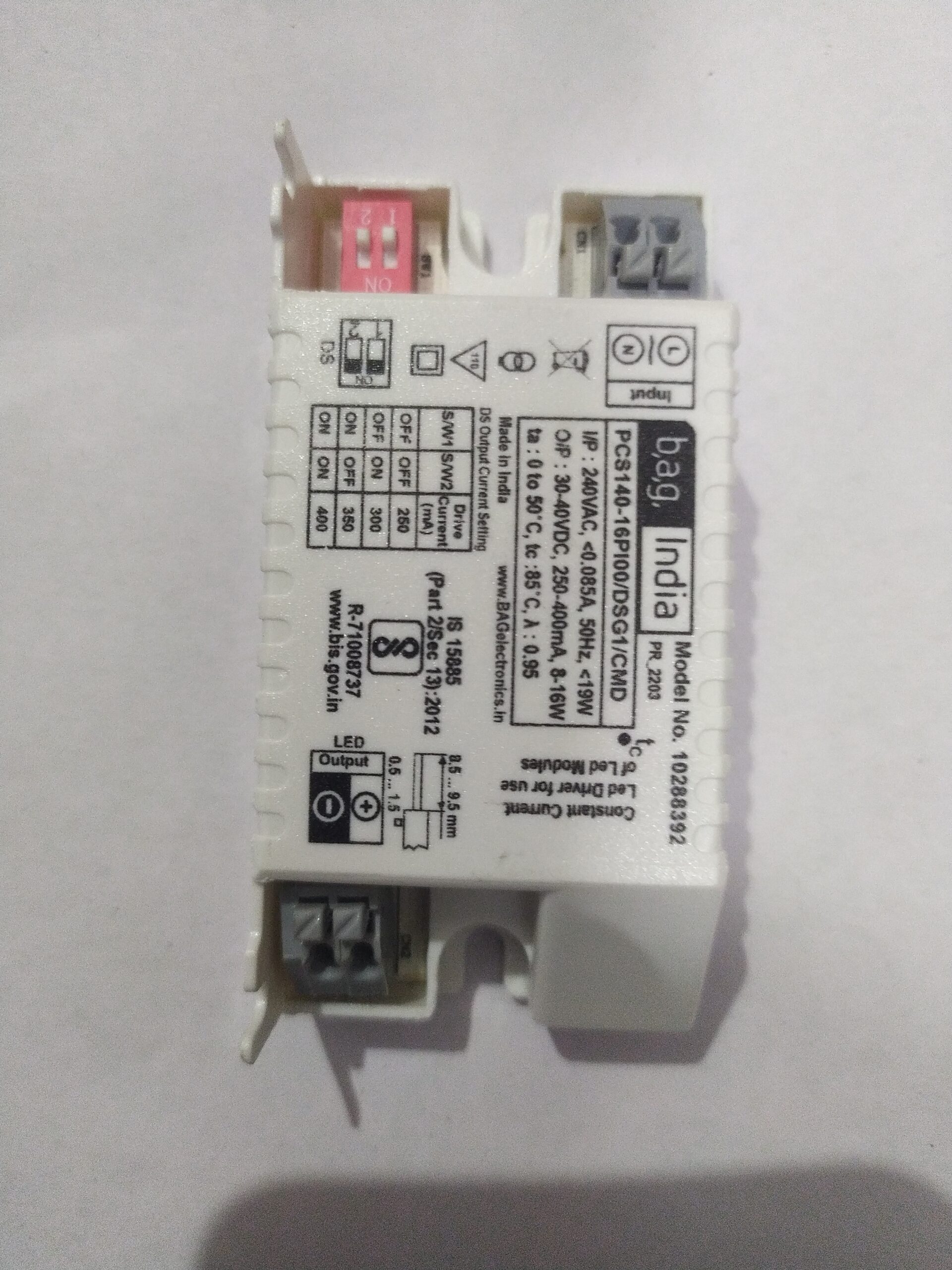 BAG LED driver for home automation or supplier by sarlux 