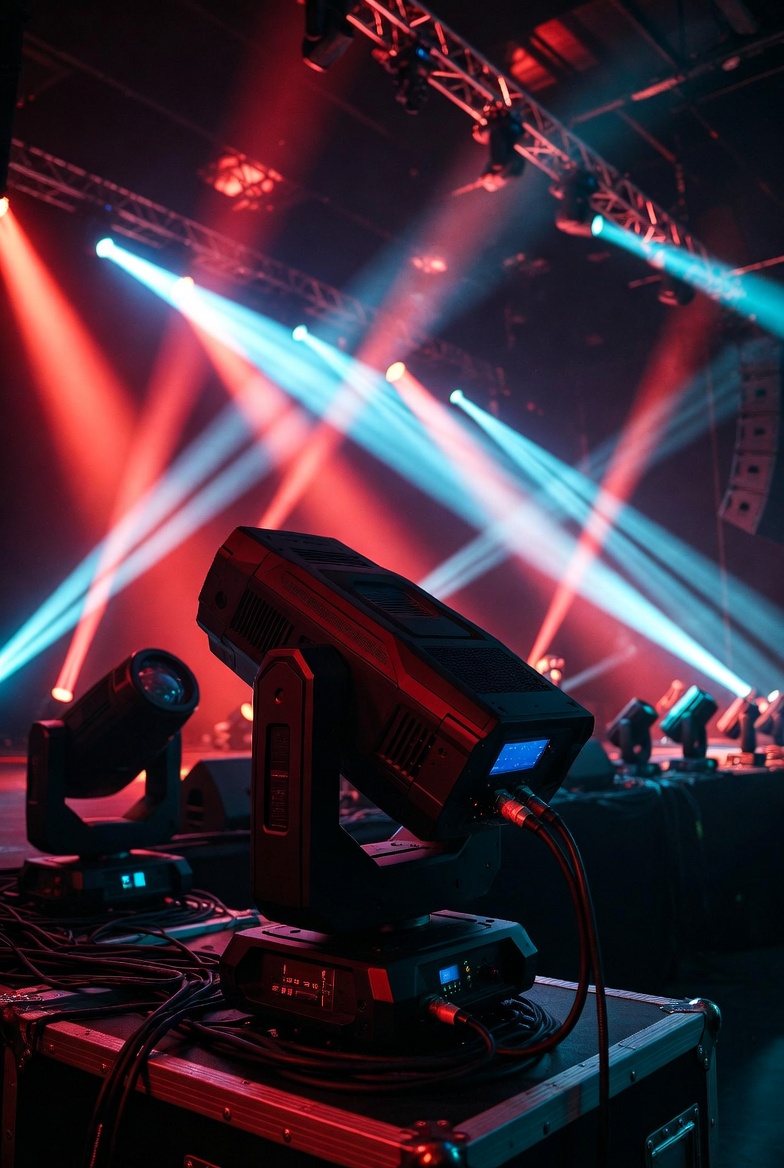 DMX-compatible par can for event illumination