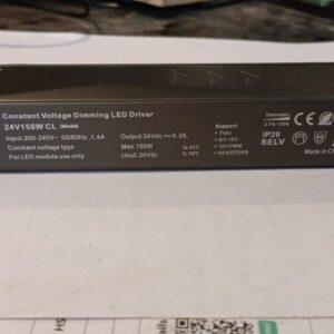 24V 150W Dimmable LED Driver – Constant Voltage | Triac / 0-10V / PWM | IP20 | SELV