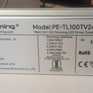 AIDimming 24V 100W Dimmable LED Driver PE-TL100TV24 | TRIAC, 0-10V, 1-10V & PWM | 24V 4.2A Constant Voltage Power Supply | IP42