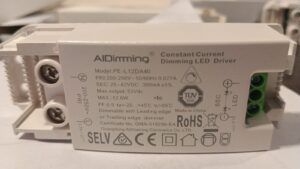 AiDimming 12W TRIAC Dimmable LED Driver 300mA Constant Current | 200-250V AC | PE-L12DA40 | Leading & Trailing Edge Compatible | TUV Certified