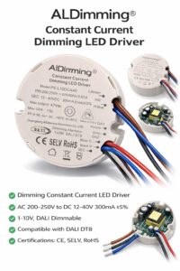 ALDimming 12W DALI Dimmable LED Driver | Constant Current 300mA | 12-40V DC Output |