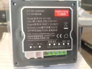 AiDimming Smart 0-10V / 1-10V LED Dimmer Controller | Touch Panel Wall Dimmer | Tuya App Control | CCT & Brightness Adjustment | 200-250V AC | Model PE-X1-10V